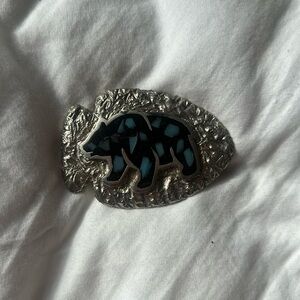 Vintage arrowhead sterling silver bear belt buckle perfect condition